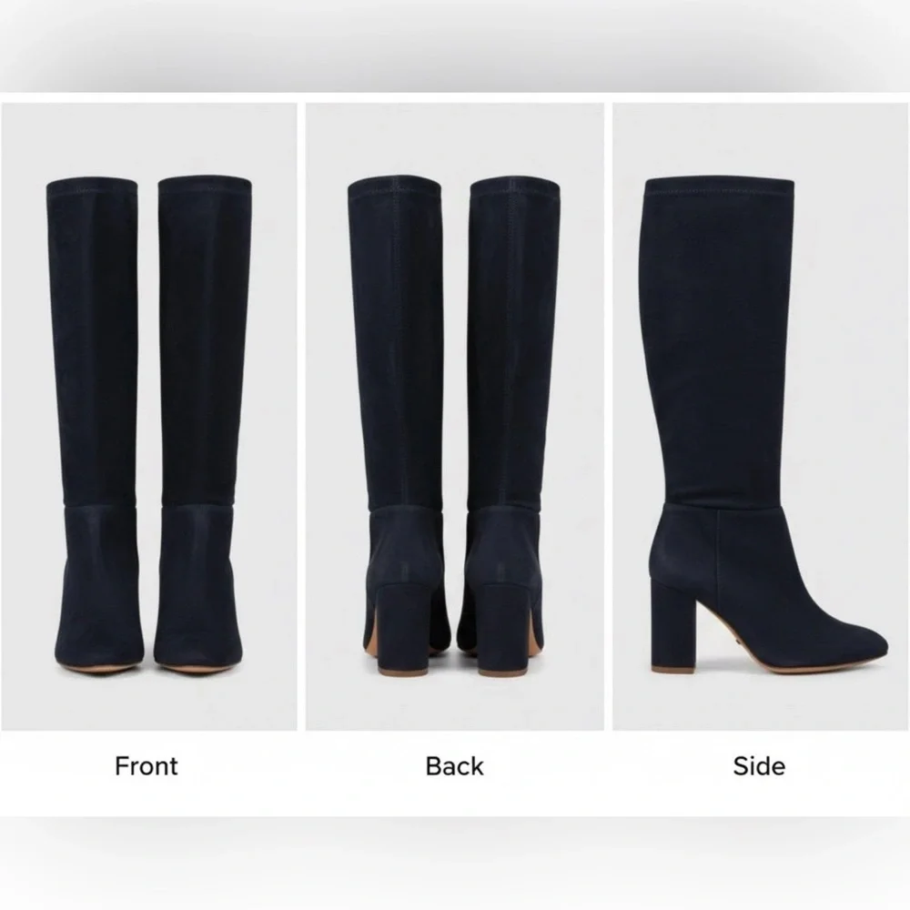 Elegant Black Knee-High Women's Boots - Picture 1 of 3
